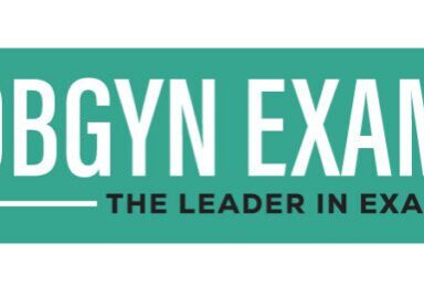 The banner of obgyn exam prep with white background